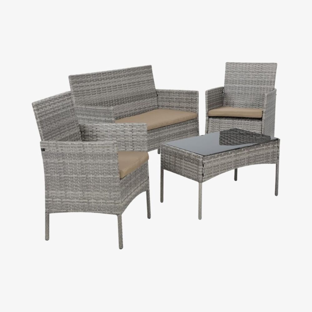4 Pieces Conversation Sets Outdoor